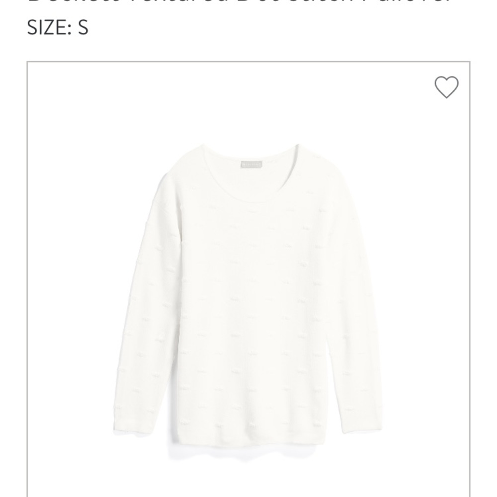Evolution by Cyrus textured white sweater size S